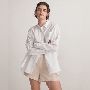 NWT Madewell The Signature Poplin Oversized Shirt
